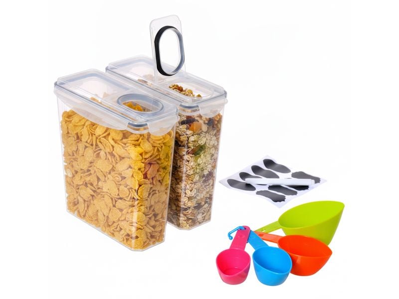 relaxdays | Vorratsdosen Set luftdicht | 3,7 Liter, 2 Stück