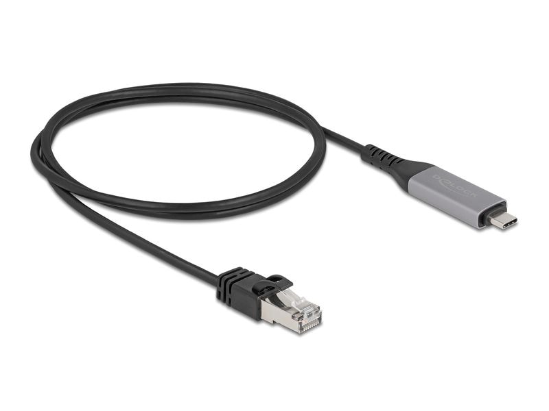 Delock | USB-Kabel C-RJ45, 1m | Gigabit 10/100/1000, USB-C zu RJ45