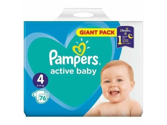 Pampers | Active Baby Windeln Gr. 4 | 76 Stück für 9–14kg