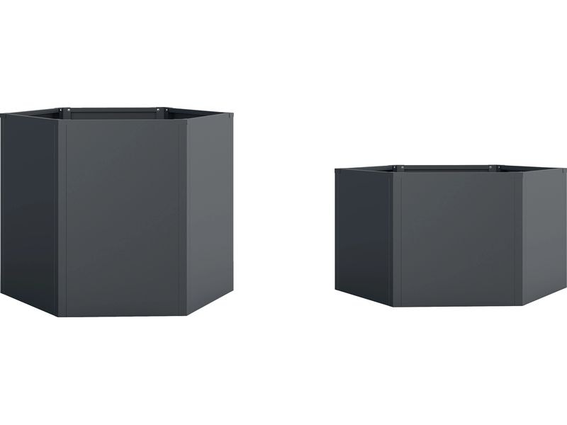 WESTMANN | Metall Hochbeete 6-eckig | Varia Set 2er-Set Anthrazit