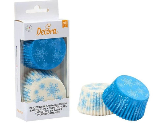 Decora | Backförmchen Schneeflocken | 36 Stück