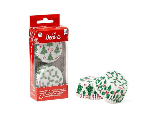 Decora | Backförmchen Tannenbaum | 36 Stück