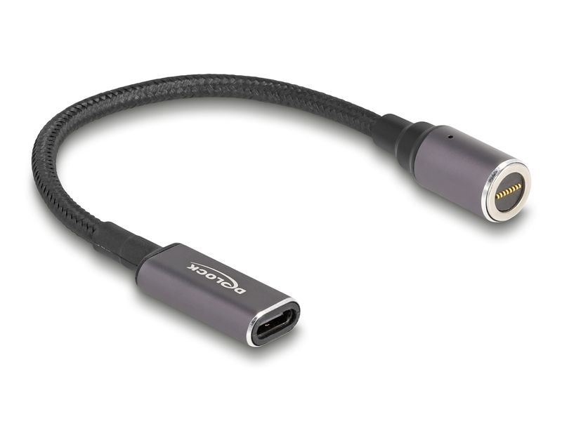Delock | Adapter für Notebook USB-C 15cm | Buchse zu magnetischem 8 Pin Konnektor