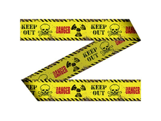 Folat | Halloween Absperrband Danger Keep Out | mehrfarbig, 15 m, Kunststoff, 1 Stück