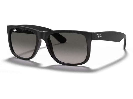 Ray-Ban | JUSTIN RUBBER BLACK | Sonnenbrille, Lens LIGHT GREY GRADIENT