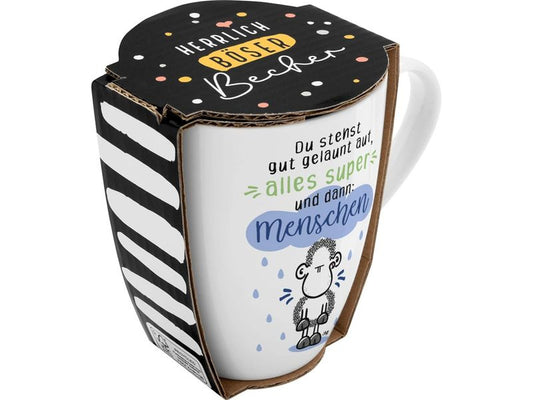 Sheepworld | Becher Menschen | L: 8,3 cm, B: 12 cm, H: 10,7 cm