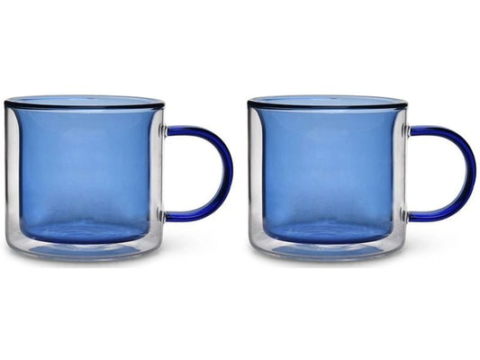 ONA | Universaltasse Liv doppelwandig | Set mit 2 Stück, 27 cl, Blue