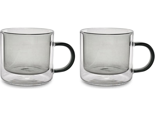 ONA | Universaltasse Liv doppelwandig | Set mit 2 Stück, 27 cl, Grey