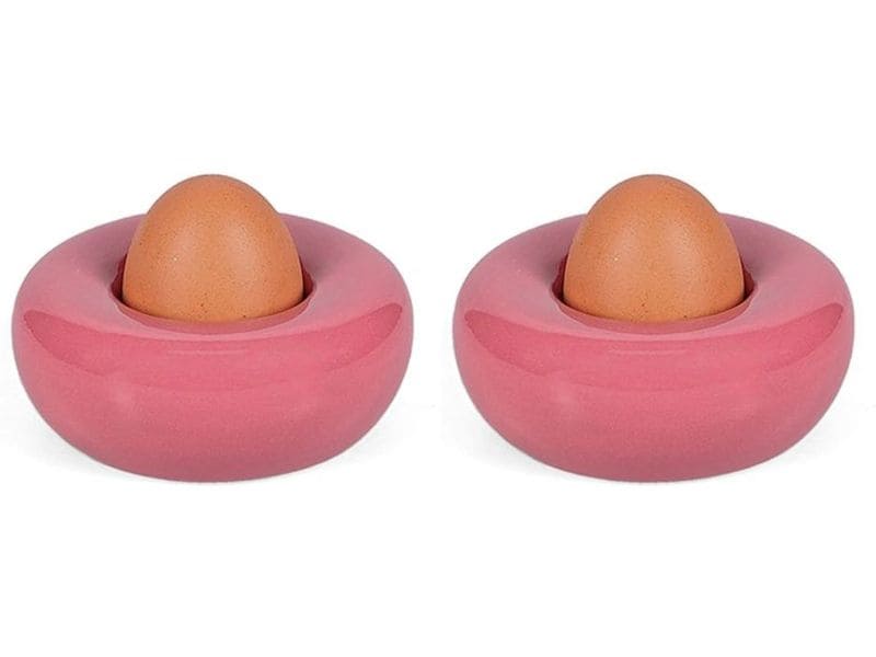 ONA | Eierbecher Billie | Set mit 2 Stück, 10 x 4 cm, Pink