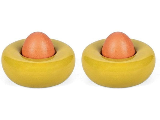 ONA | Eierbecher Billie | Set mit 2 Stück, 10 x 4 cm, Mustard Yellow