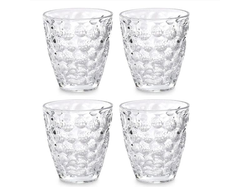 ONA | Trinkglas Bubble | Set mit 4 Stück, 22 cl, Transparent