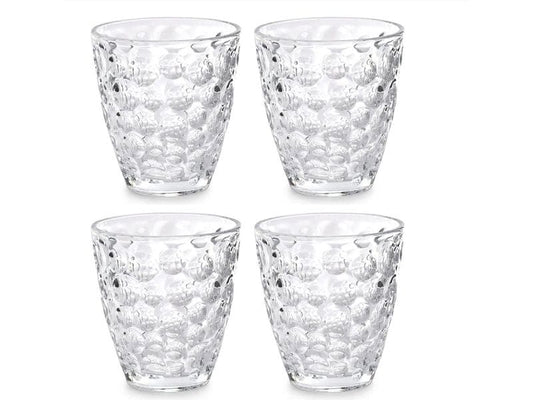 ONA | Trinkglas Bubble | Set mit 4 Stück, 22 cl, Transparent