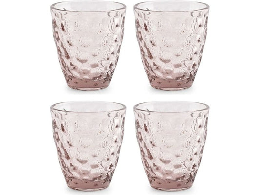 ONA | Trinkglas Bubble | Set mit 4 Stück, 22 cl, Pink