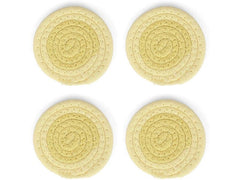 ONA | Untersetzer Piff | Set mit 4 Stück, 10 cm, Sunny Yellow