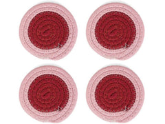 ONA | Untersetzer Piff | Set mit 4 Stück, 10 cm, Blush Pink