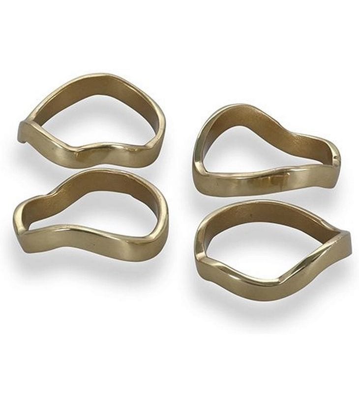 S | P Collection | SP Collection Serviettenring Charm | 4 Stück, 4.5 cm, Gold