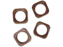 S | P Collection | SP Collection Serviettenring Square Moku | 4 Stück, 4.5 x 4.5 cm