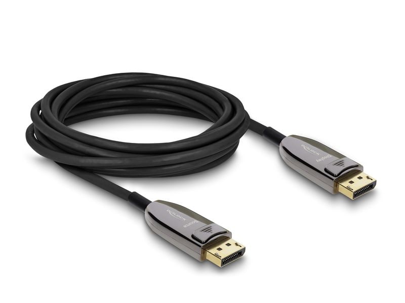 Delock | DisplayPort 2.1 Kabel | aktiv, optisch, 8K, 60 Hz, 40 Gbps, 5 m