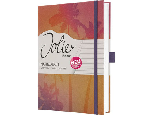 Jolie | Notizbuch Pure Palms | ca. A5, liniert, 192 Seiten, 100g, FSC