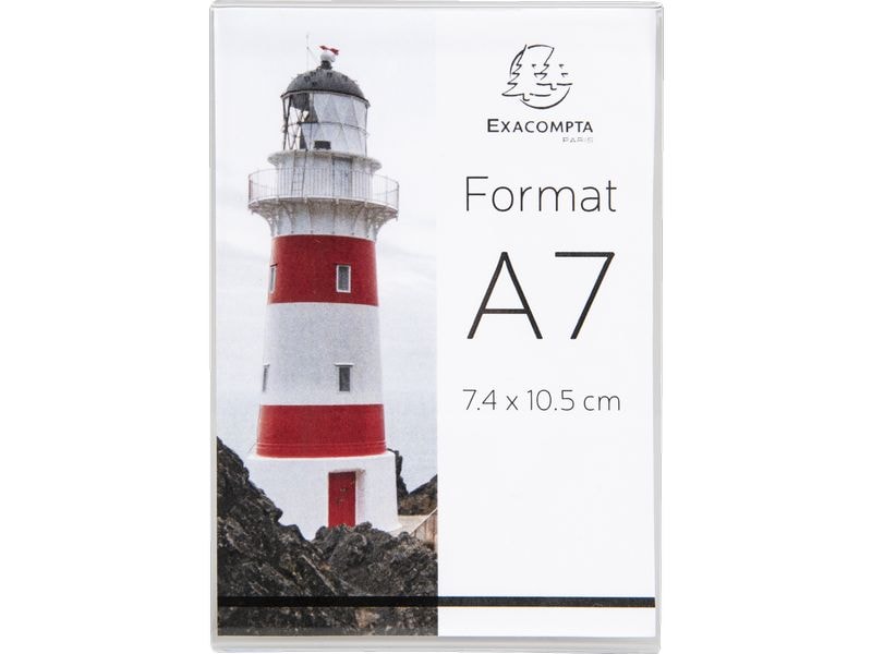 Exacompta | Tischaufsteller A7, 10 Stück | schräg, Exacryl, UV beständig, 75x48x107mm