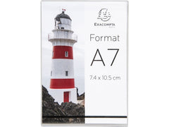Exacompta | Tischaufsteller A7, 10 Stück | schräg, Exacryl, UV beständig, 75x48x107mm