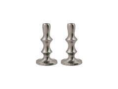 House Doctor | Kerzenständer Reese, 2er Set | Aluminimum, 16x3x8.5 cm (HxTxL)