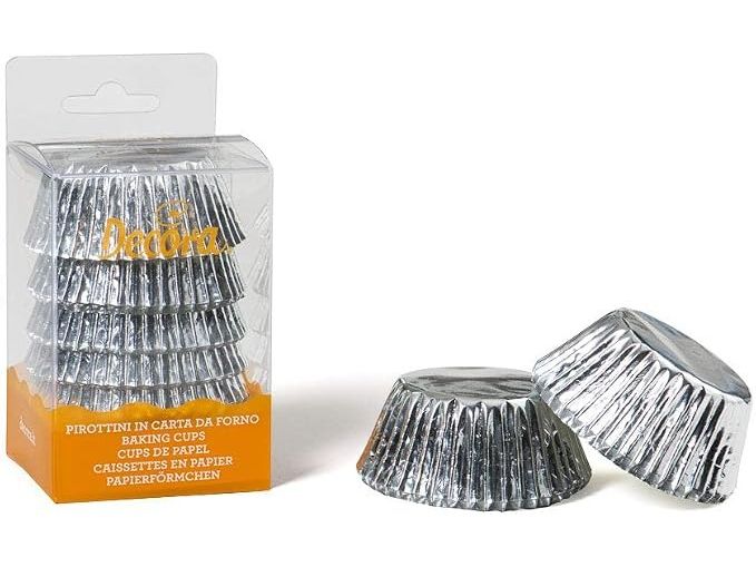 Decora | Backförmchen Silber | 60 Stück
