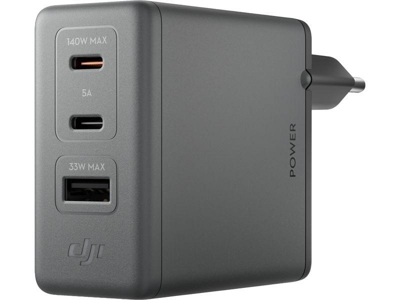 DJI | Power 140W GaN Charger (EU) | 140W GaN 3-Port Fast