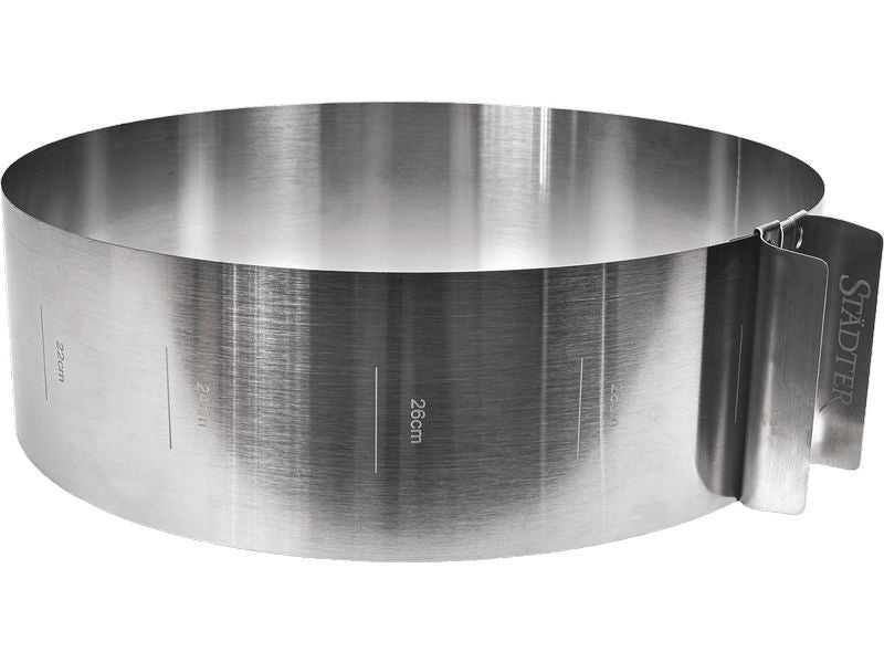 Städter | Tortenring mit Griff | 9 cm/ø 15-30 cm verstellbar