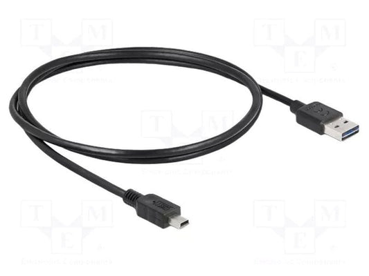 Delock | USB2.0-Kabel Easy A-MiniB: 1m | USB-A Seite beidseitig einsteckbar