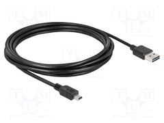 Delock | USB2.0-Kabel Easy A-MiniB: 3m | USB-A Seite beidseitig einsteckbar