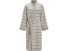 meraki | Bademantel True, S/M | Weiss-Schwarz, Unisex, Baumwolle
