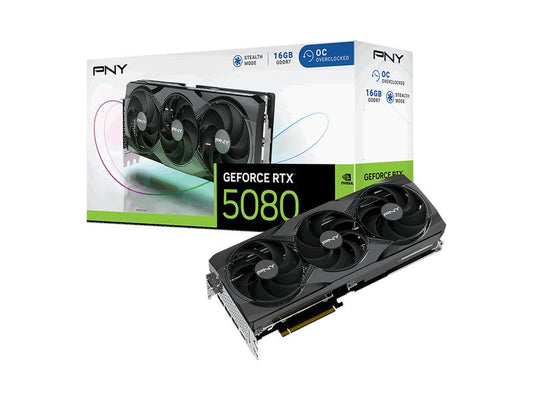 PNY | OC TF RTX5080 16GB, GDDR7 | GeForce RTX5080, 3x DP, 1x HDMI
