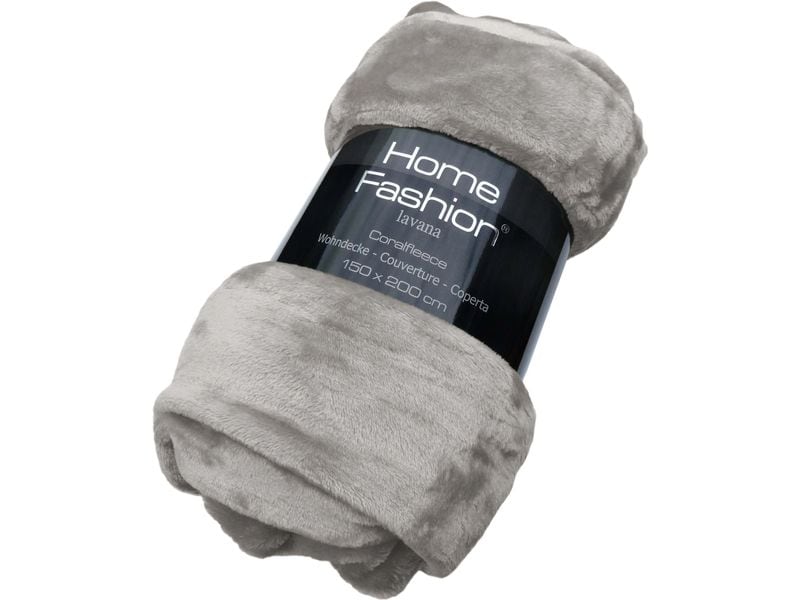 Home Fashion | H. F. Wohndecke 150x200 cm | 100% Polyester, Silber
