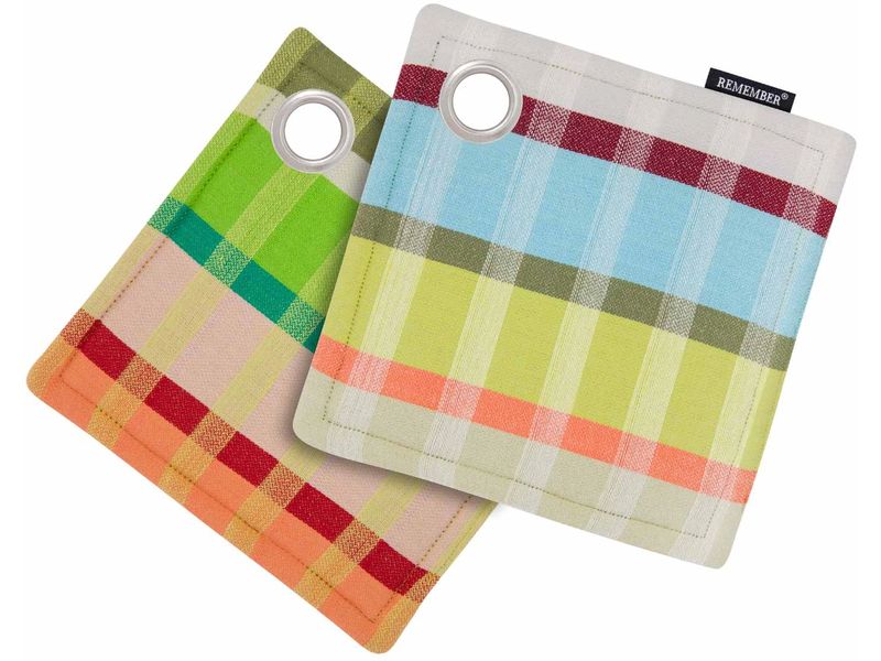 Remember | Topflappen | 2er Set, 18.5 x 18.5 cm