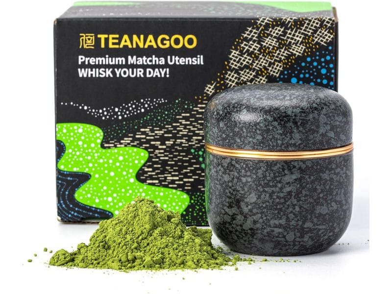 TEANAGOO | Teedosen für | Matchapulver, Obsidian