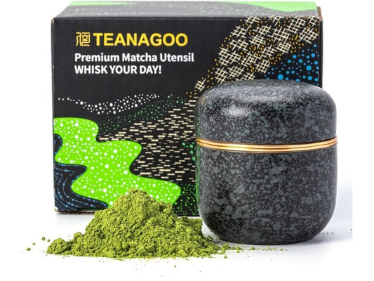 TEANAGOO | Teedosen für | Matchapulver, Obsidian