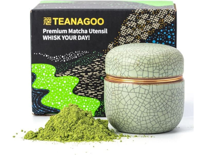 TEANAGOO | Teedosen für | Matchapulver, Hellgrün