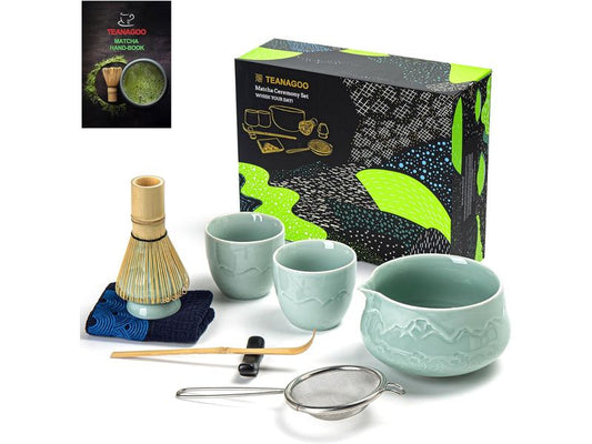 TEANAGOO | Matcha-Set, 9teilig | mit Ausgiesschale