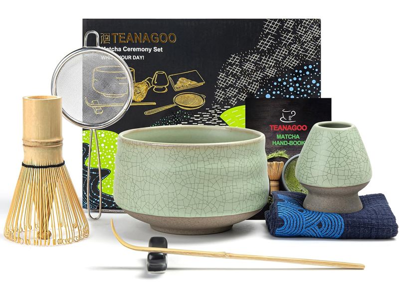 TEANAGOO | Matcha-Set, 7teilig | Hellgrün