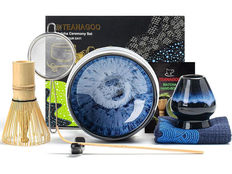TEANAGOO | Matcha-Set, 7teilig | Dunkelblau