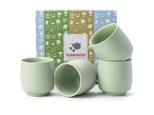 TEANAGOO | Teetassen, 4er Set | Pastellgrün