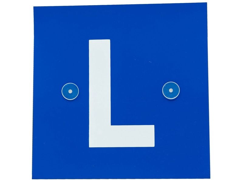 For The Drivers | L-Schild vollmagnetisch, 16 x 16 cm | Inkl. Saugnäpfe, ablösbar