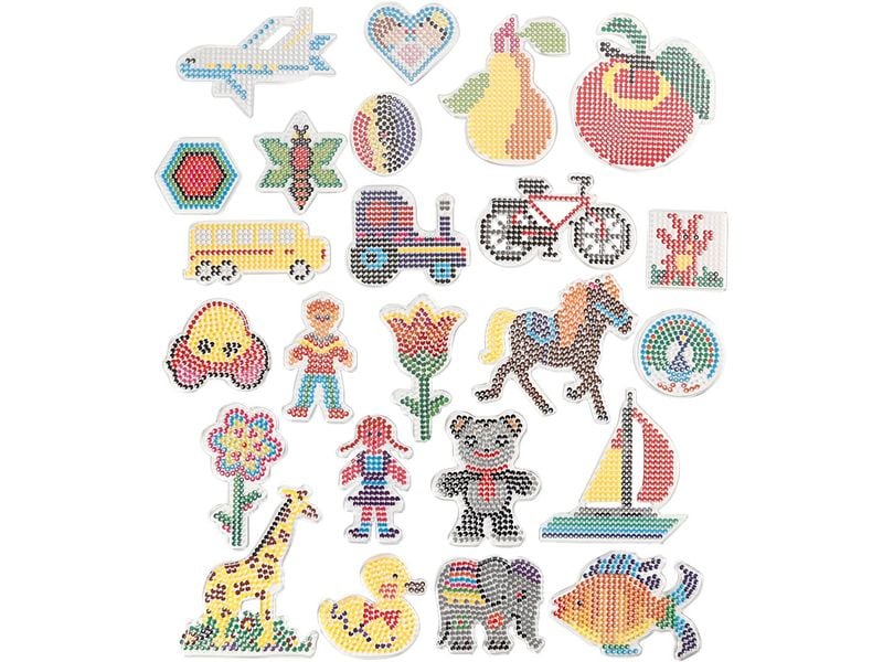 Creativ Company | Steckplatten | Acryl Medium 7x7.5-14x16 cm, 24 Stk