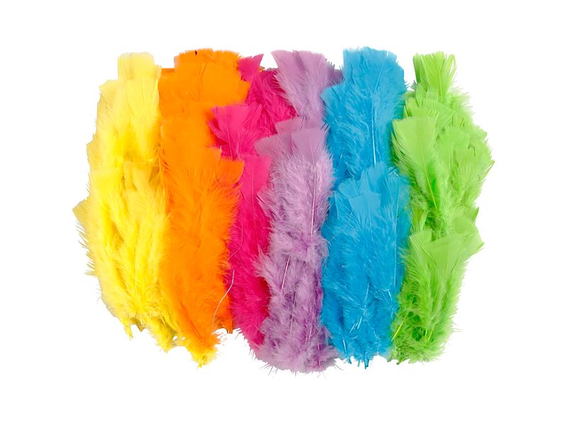 Creativ Company | Truthahnfedern | 11-17 cm, Assortiert, 144 Bündel