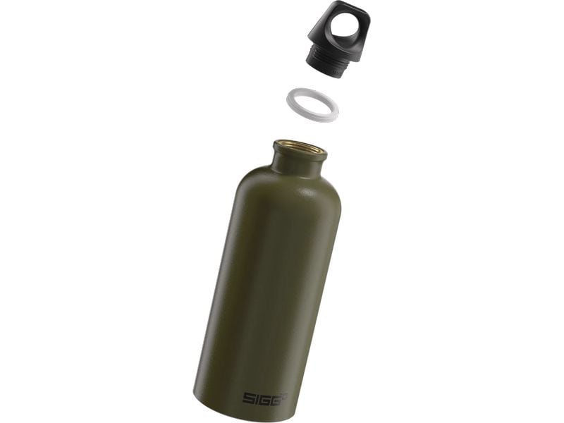 SIGG | Trinkflasche Traveller, 0.6L | Aluminium, Roasted Green