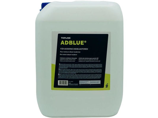TopLine | AdBlue 10 l, inkl. Ausgiesser | Für SCR-Diesel, ISO 22241-1