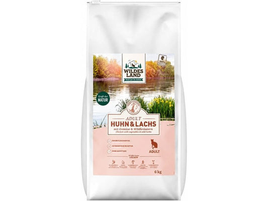 Wildes Land | Fel Adult Huhn Lachs | Gartengemüse, 6kg