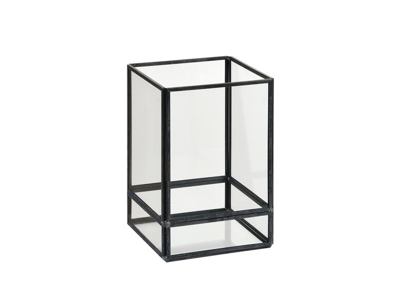 Duni | Kerzenhalter Capella Schwarz/Glas | 10x10x15cm