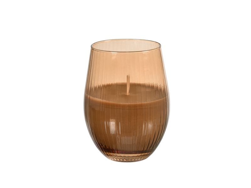 Duni | Kerzenglas Ritz Braun | mit Kerze, 12.5cm